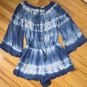 American Eagle Outfitters Blue Tie-Dye Shirt